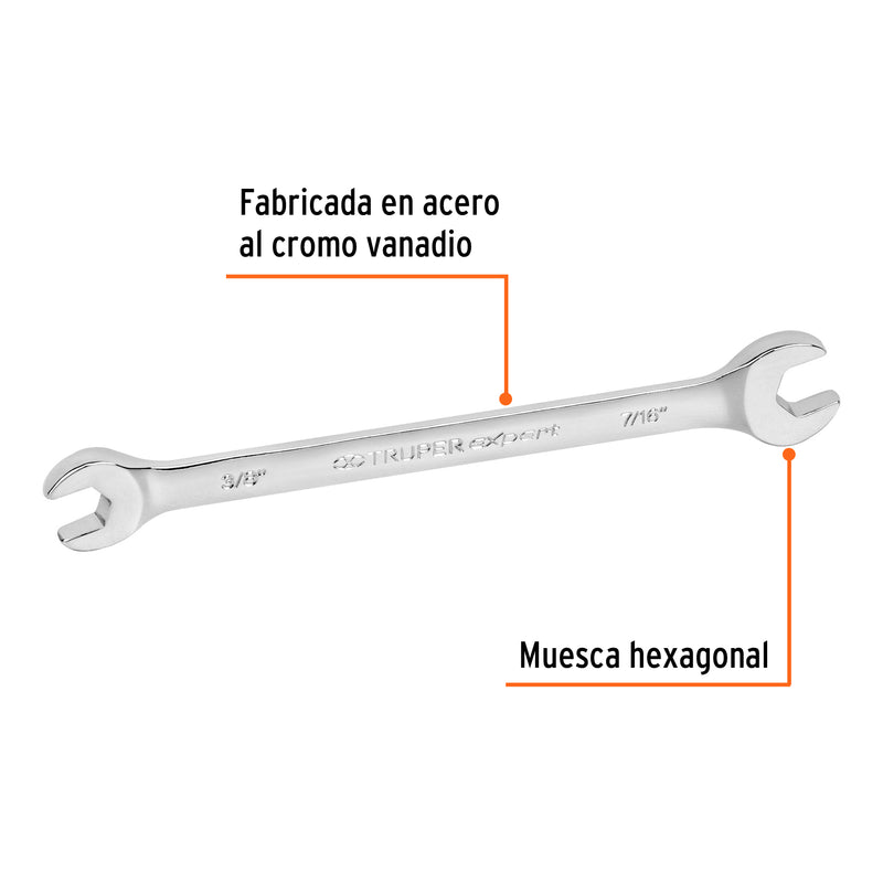 Llave Española STD Truper Expert 3/8" x 7/16"