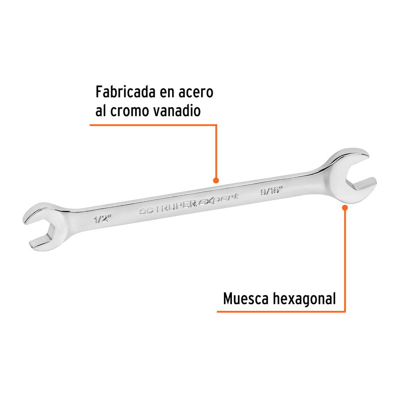 Llave Española STD Truper Expert 1/2" x 9/16"