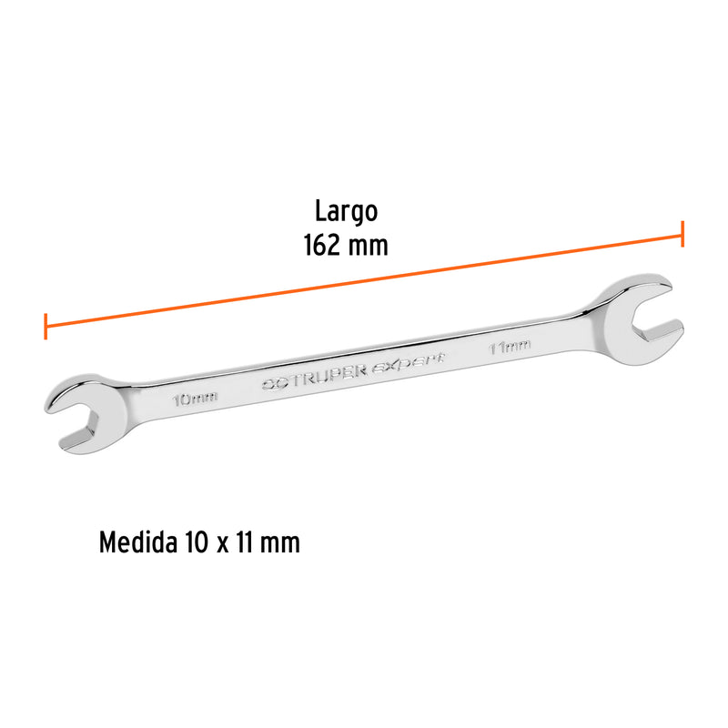 Llave Española Milimetrica Truper Expert 10 mm - 11 mm