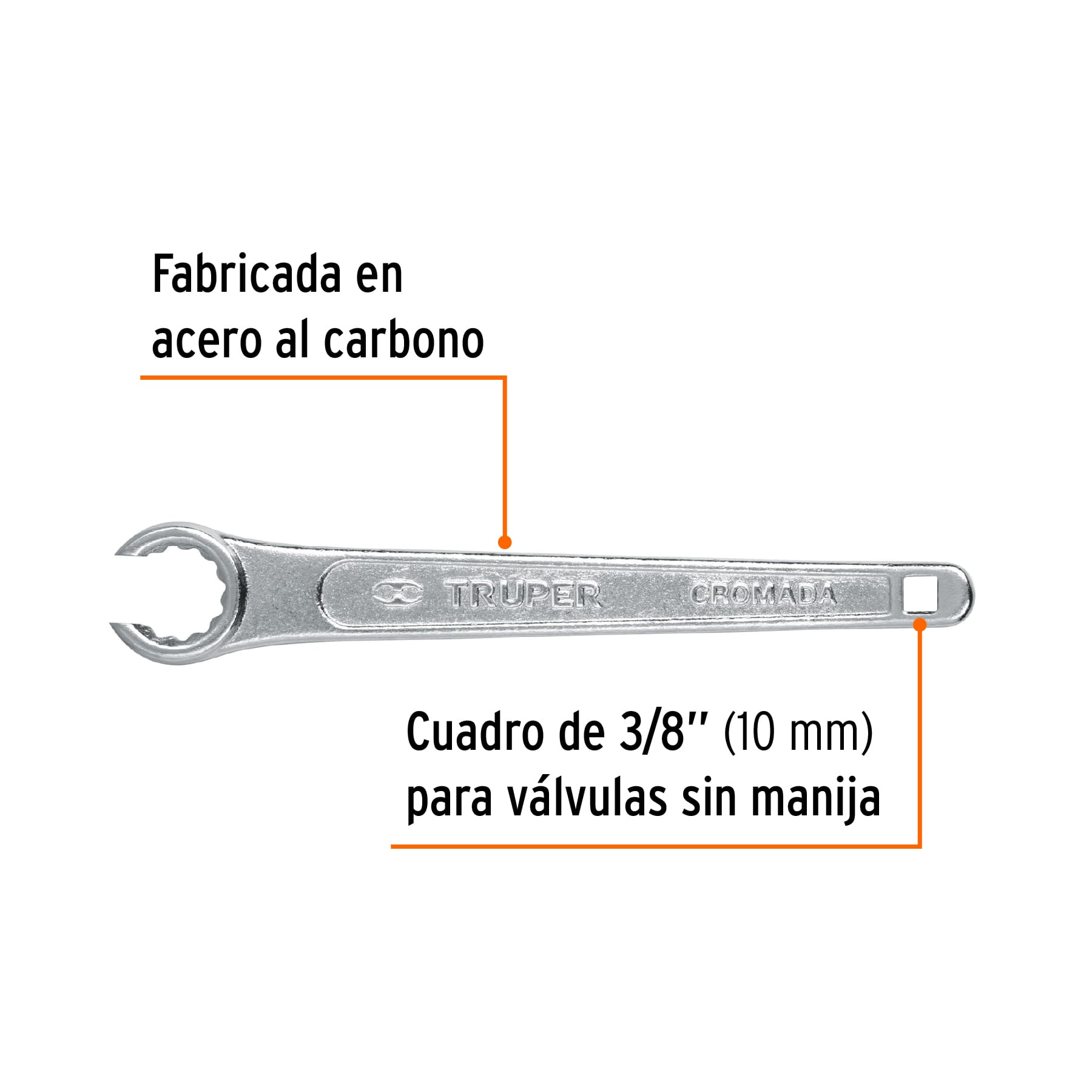 Llave para Tanque de Gas 7/8" Truper