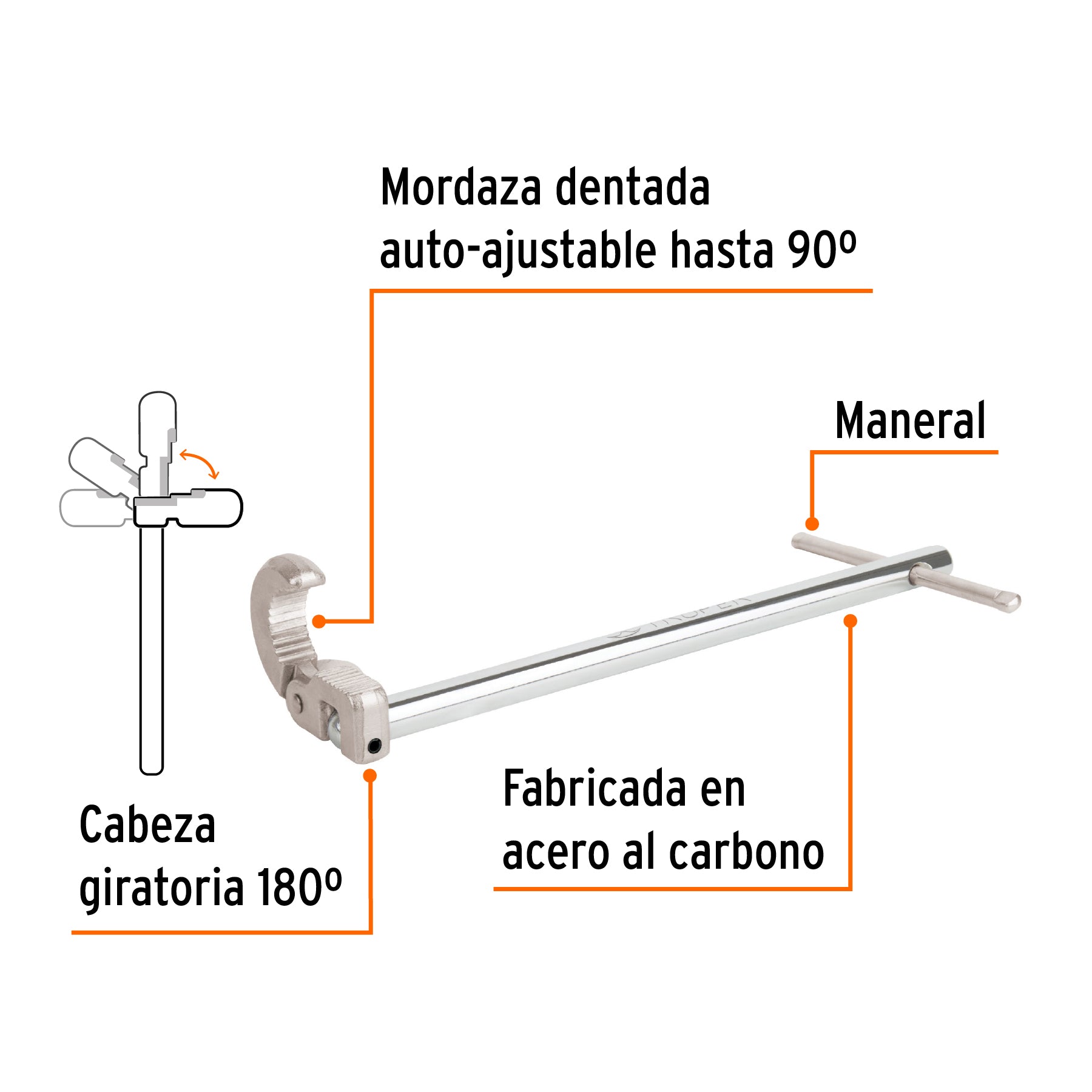 Llave para Plomero 12" Truper