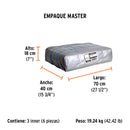 Lona Reforzada Gris Truper 4 mts x 4 mts