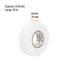 Cinta de Aislar 19 mm X 18 mts Truper Blanca