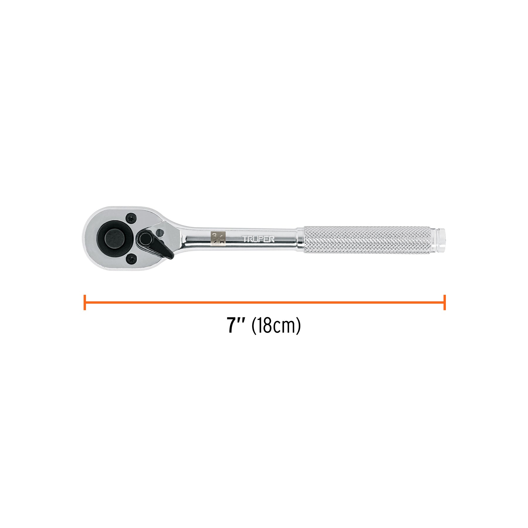 Matraca Cuadro 3/8" Cabeza de Pera de Liberacion Rapida Truper