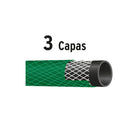 Manguera 3 Capas Tramada Verde Pretul 1/2" por Metro