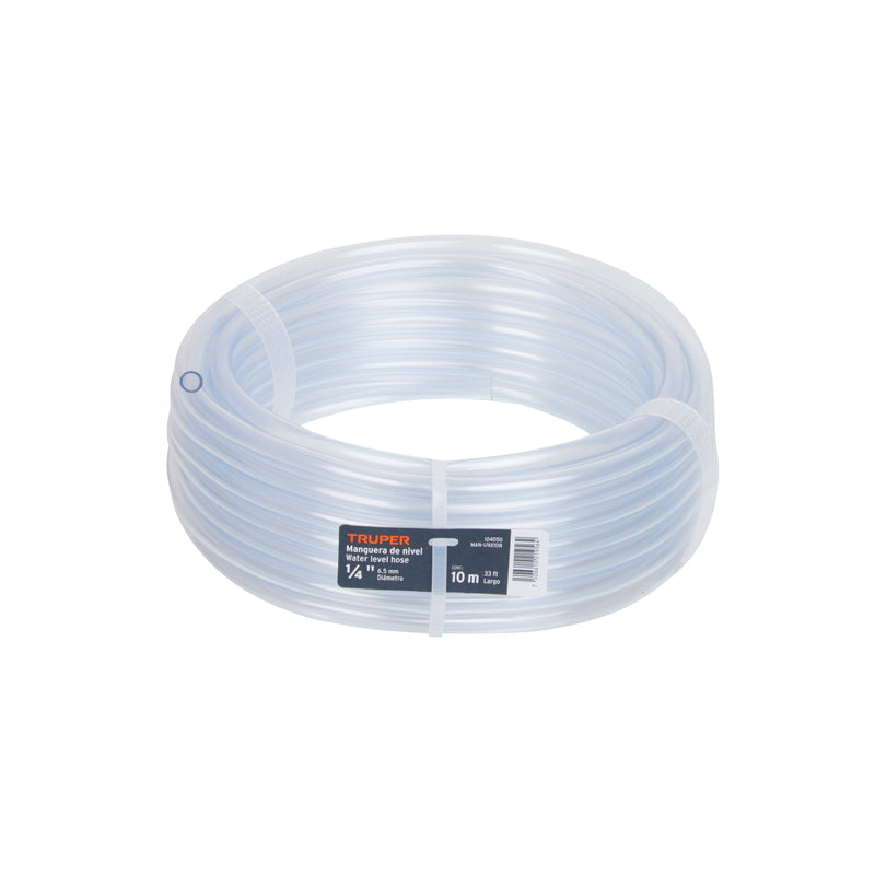Manguera Transparente de Nivel Truper 1/4" (6.5 mm) Rollo  10 Metros