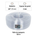 Manguera Transparente Industrial Truper 3/4" (19 mm) Rollo 100 Metros