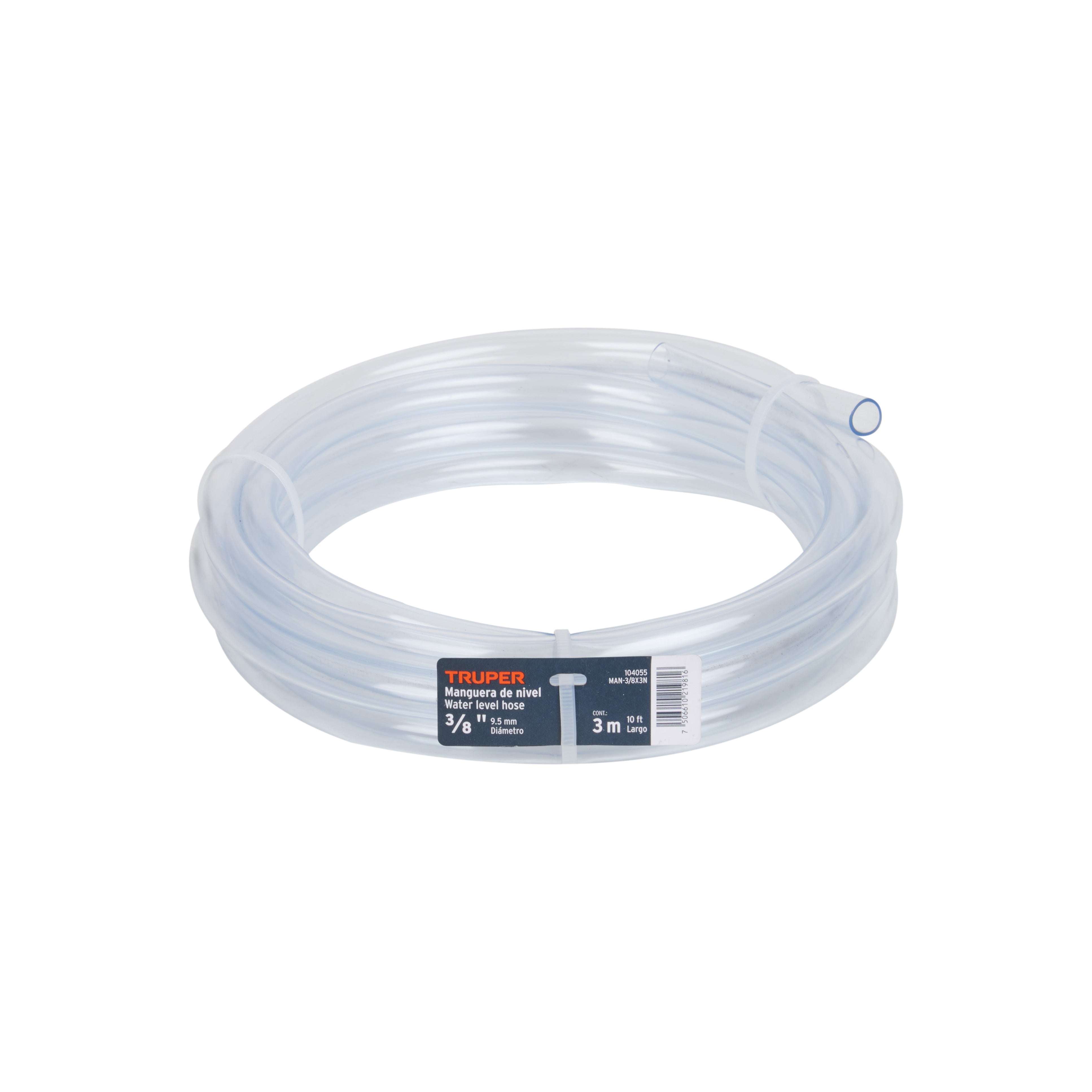 Manguera Transparente de Nivel Truper 3/8" (9.5 mm) Rollo   3 Metros