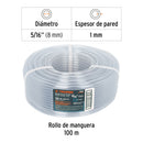 Manguera Transparente de Nivel Truper 5/16" (8 mm) Rollo 100 Metros