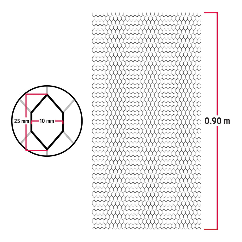 Malla Plafon Calibre 26 Altura 0.90 Fiero Rollo 22 Metros