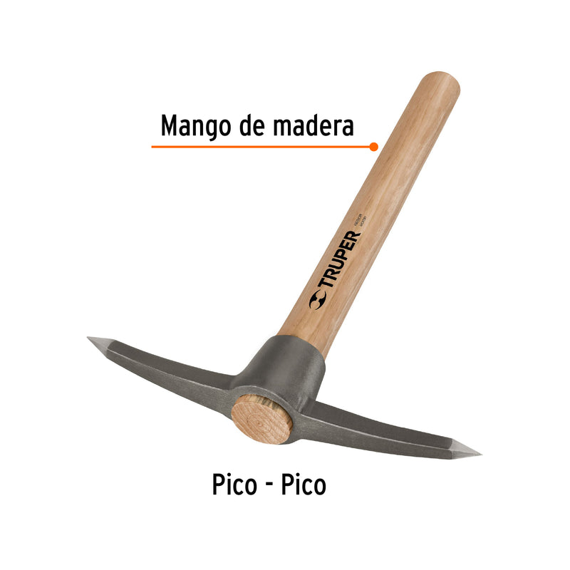 Martelina Pico - Pico Mango de Madera Truper