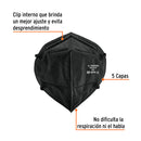 Cubrebocas Plegable N95 para Polvos y Particulas Truper Negro