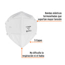 Cubrebocas Plegable N95 para Polvos y Particulas Truper