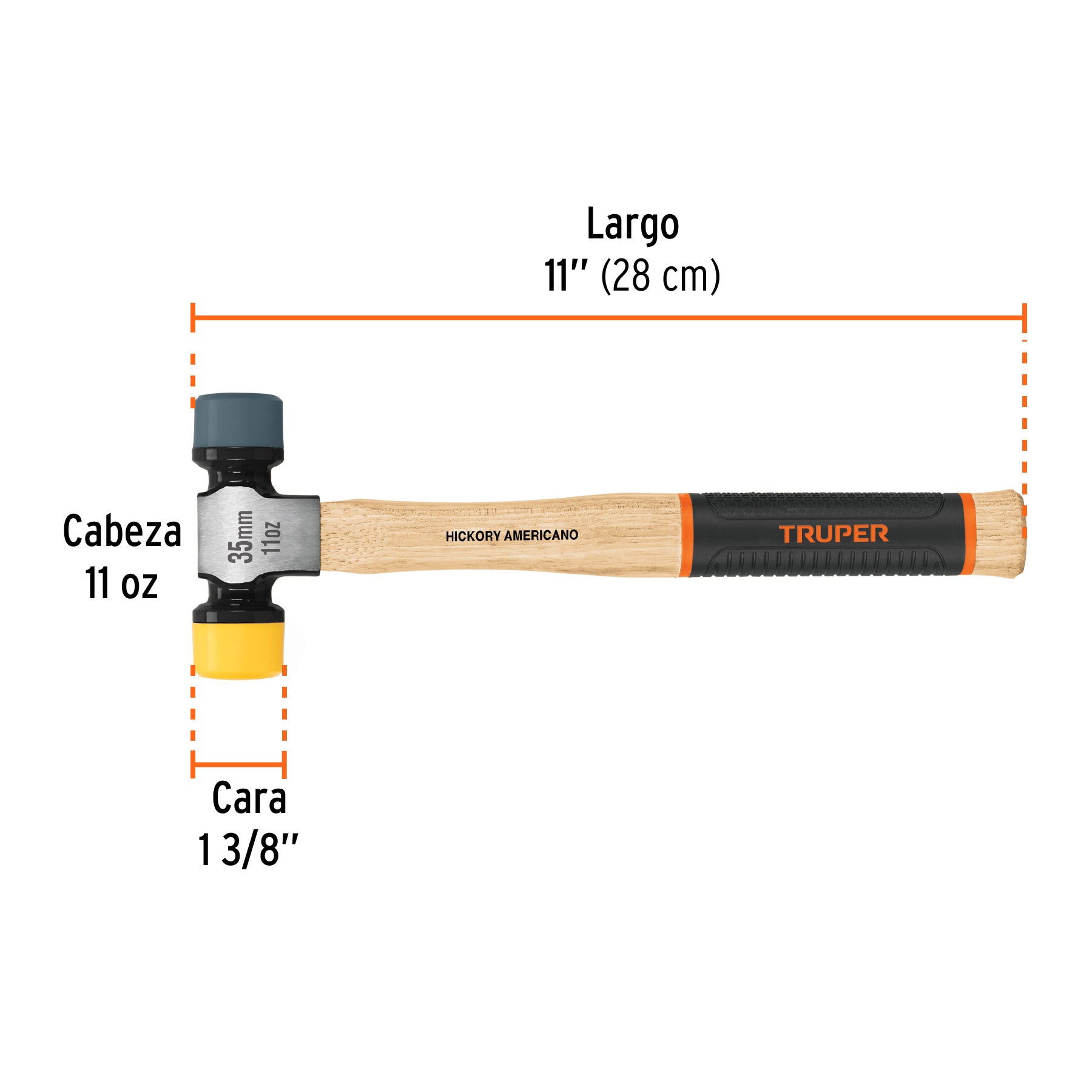Martillo con Caras Suaves Intercambiables Truper Grip