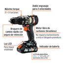 Combo Rotomartillo y Destornillador Inalambrico 20 Volts Brushless Truper Max
