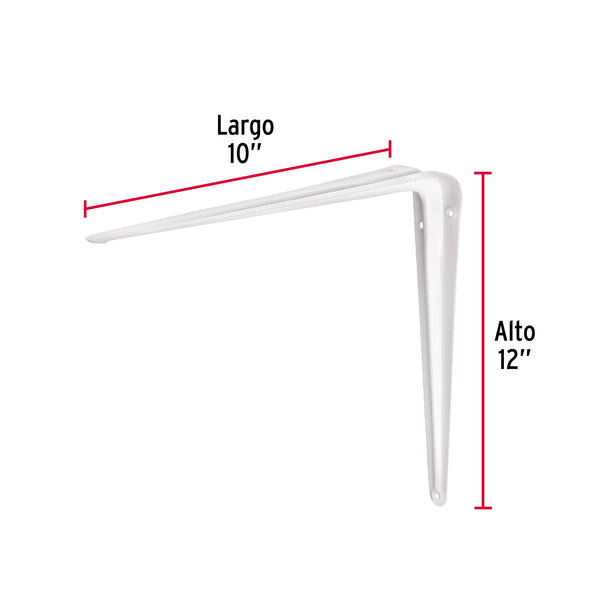 Mensula de Acero Fiero Blanca 10" x 12"