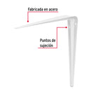 Mensula de Acero Fiero Blanca 12" x 14"