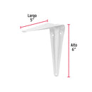 Mensula de Acero Fiero Blanca  5" x 6"