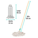 Trapeador Tipo Mechudo 350 gr de Algodon Klintek