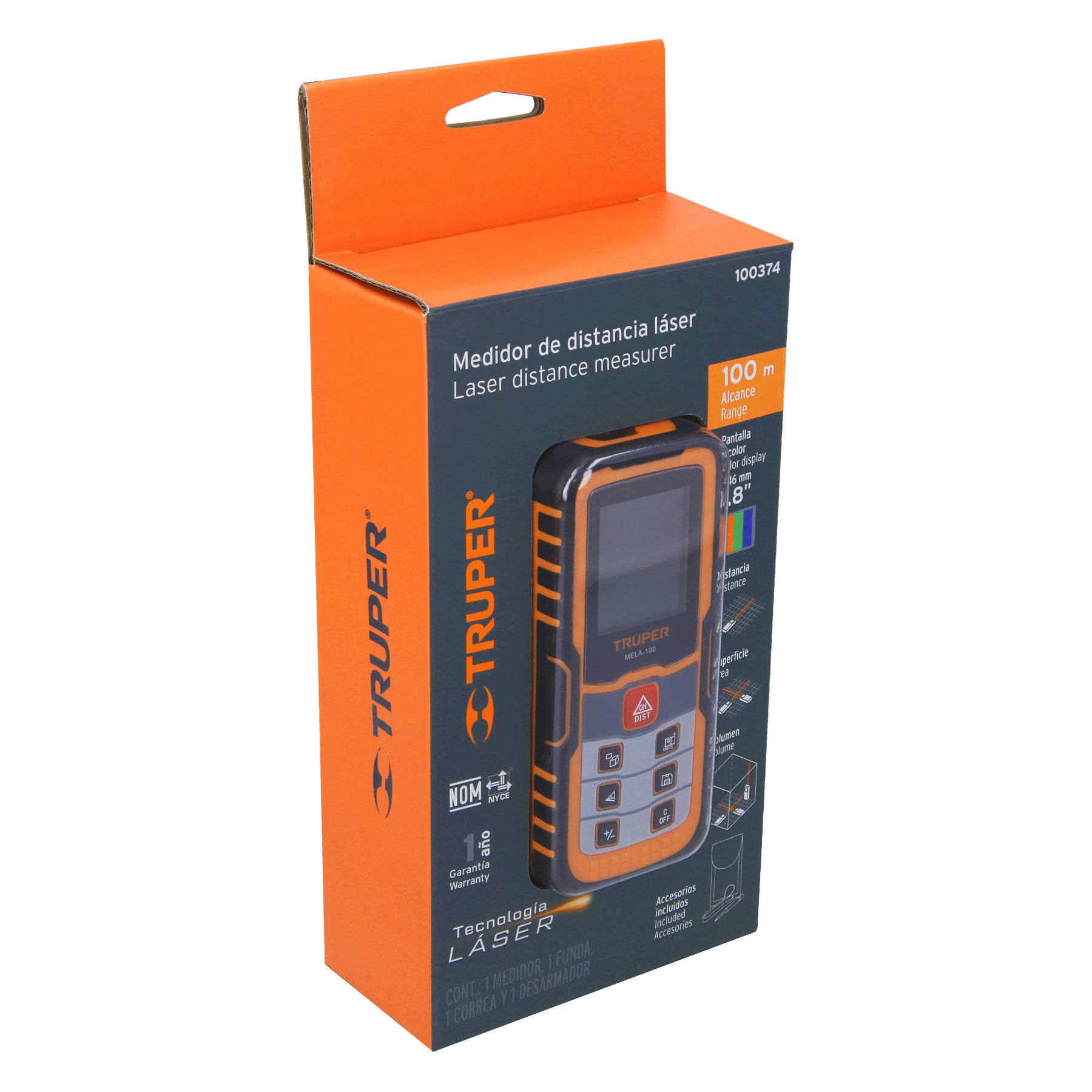 Medidor Laser de Distancia de 0.05 m a  100 m Truper