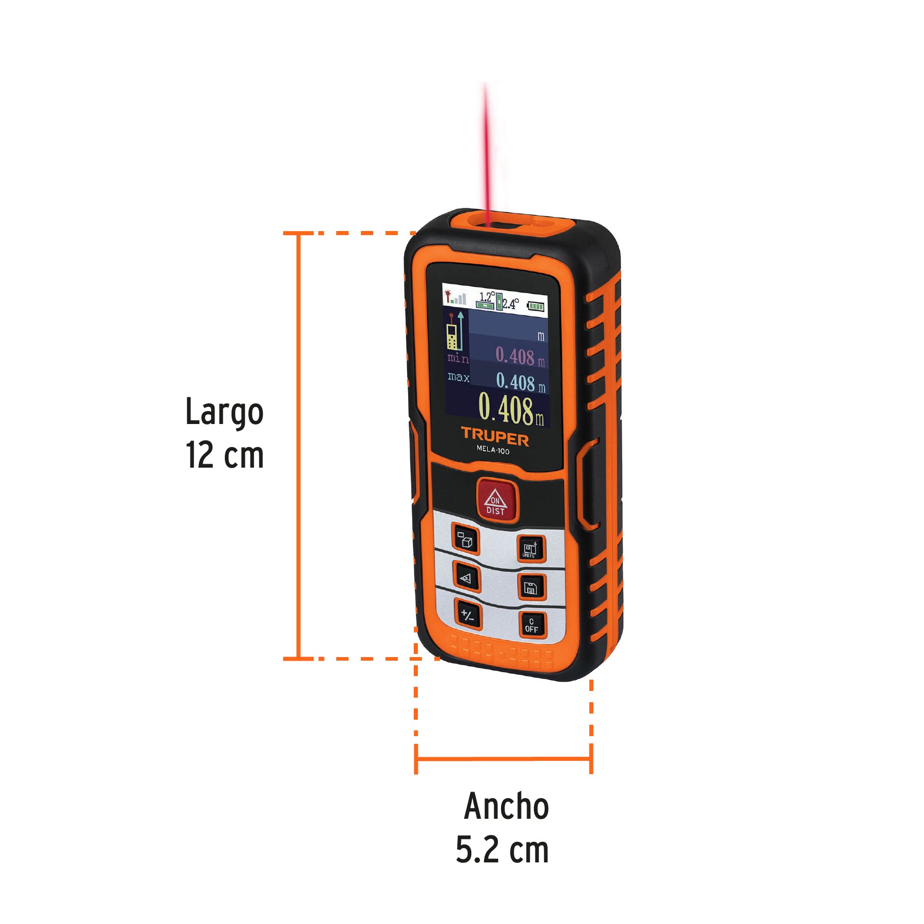 Medidor Laser de Distancia de 0.05 m a  100 m Truper