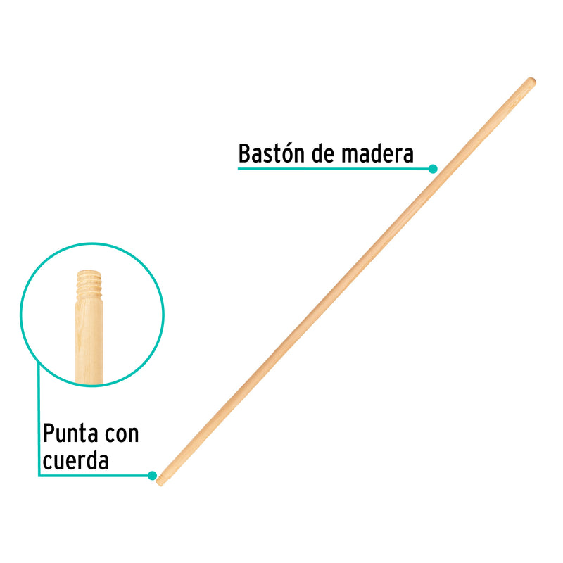 Baston de Madera 48" para Escobas Klintek