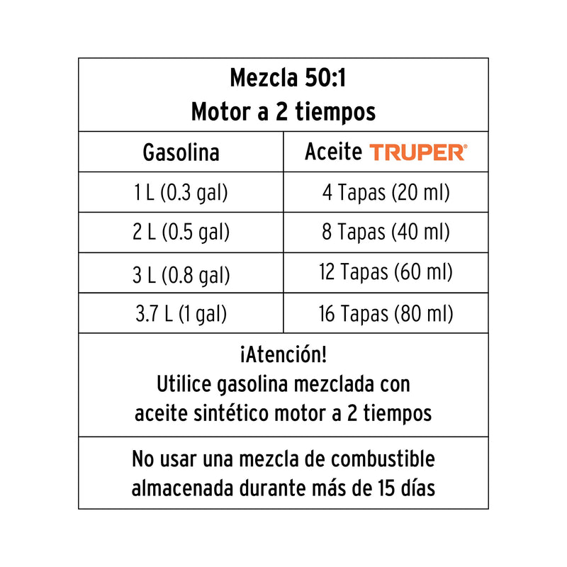 Motosierra 50 cc a Gasolina con Barra de 20" Truper