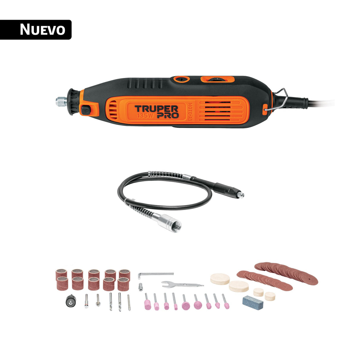 Moto Tool 135 Watts con Estuche TRUPER PRO