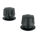 Juego de 2 Manerales Queen Grande con Chapeton Foset Basic Negro Mate