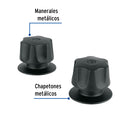 Juego de 2 Manerales Queen Grande con Chapeton Foset Basic Negro Mate