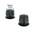 Juego de 2 Manerales Queen Grande con Chapeton Foset Basic Negro Mate