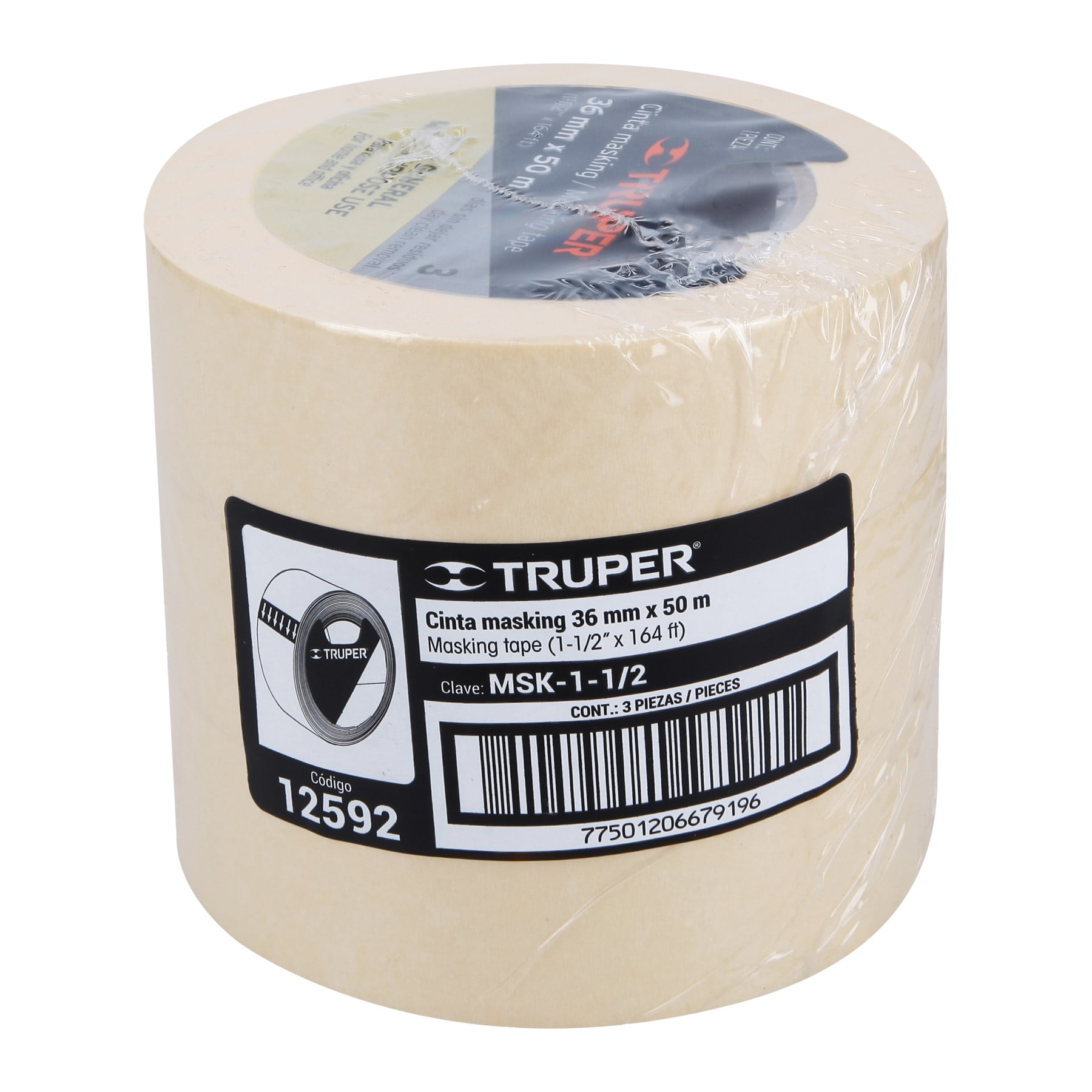 Masking Tape Uso General TRUPER 36 mm X 50 mts