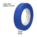 Masking Tape Color Azul Truper 24 mm X 50 mts