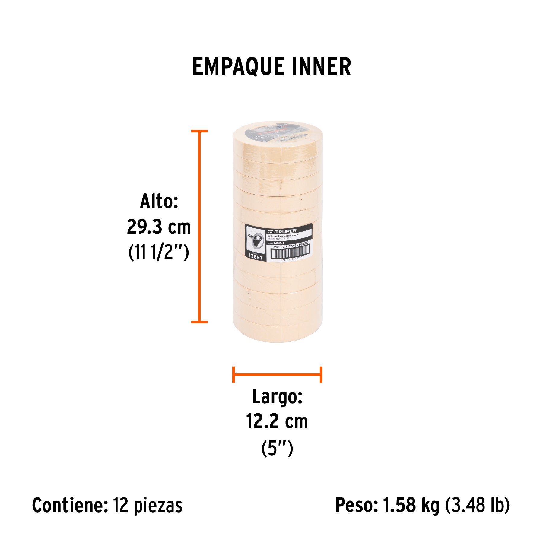 Masking Tape Uso General TRUPER 24 mm X 50 mts