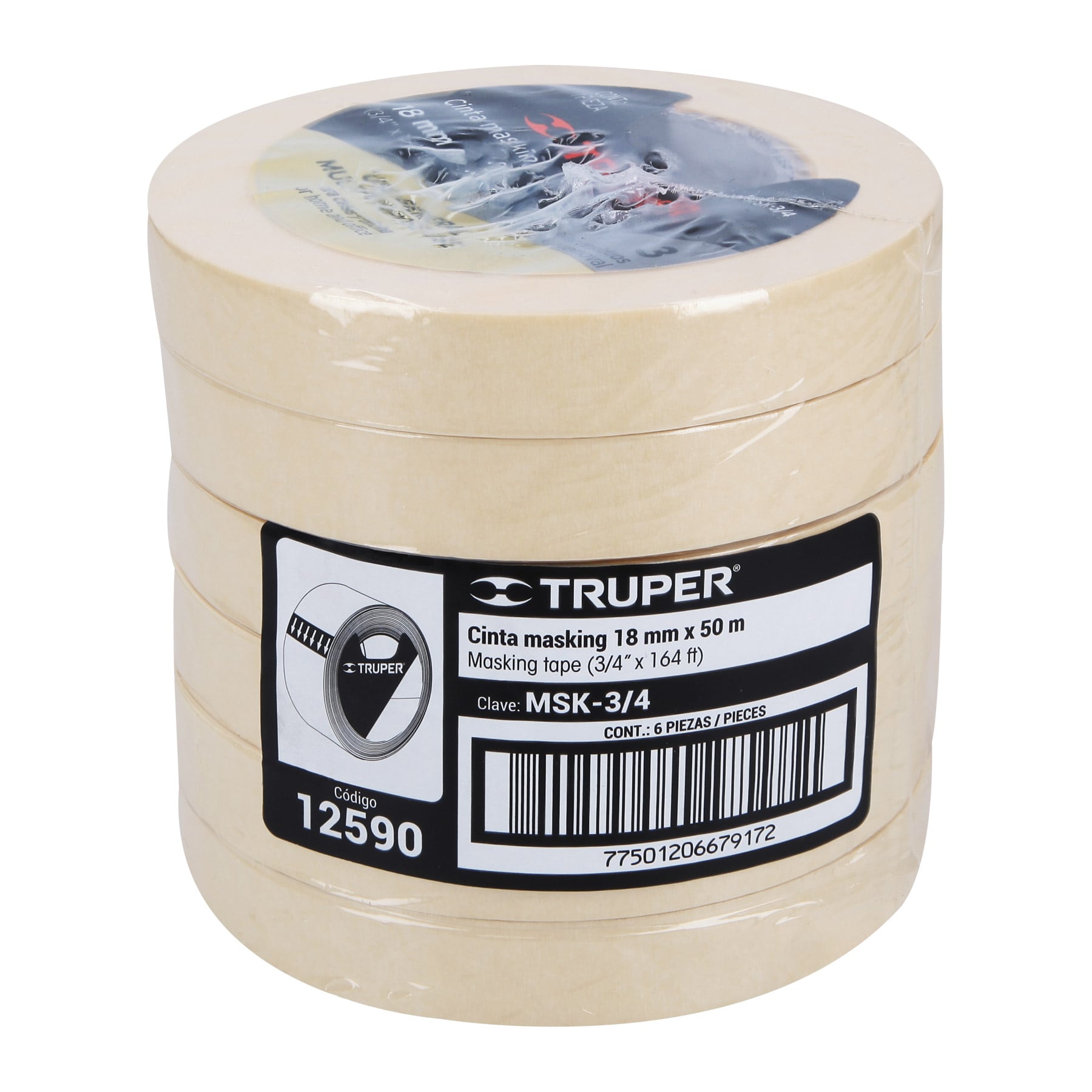 Masking Tape Uso General TRUPER 18 mm X 50 mts