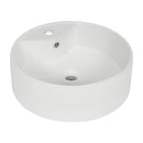 Lavabo de Porcelana de Sobreponer Redondo Blanco FOSET