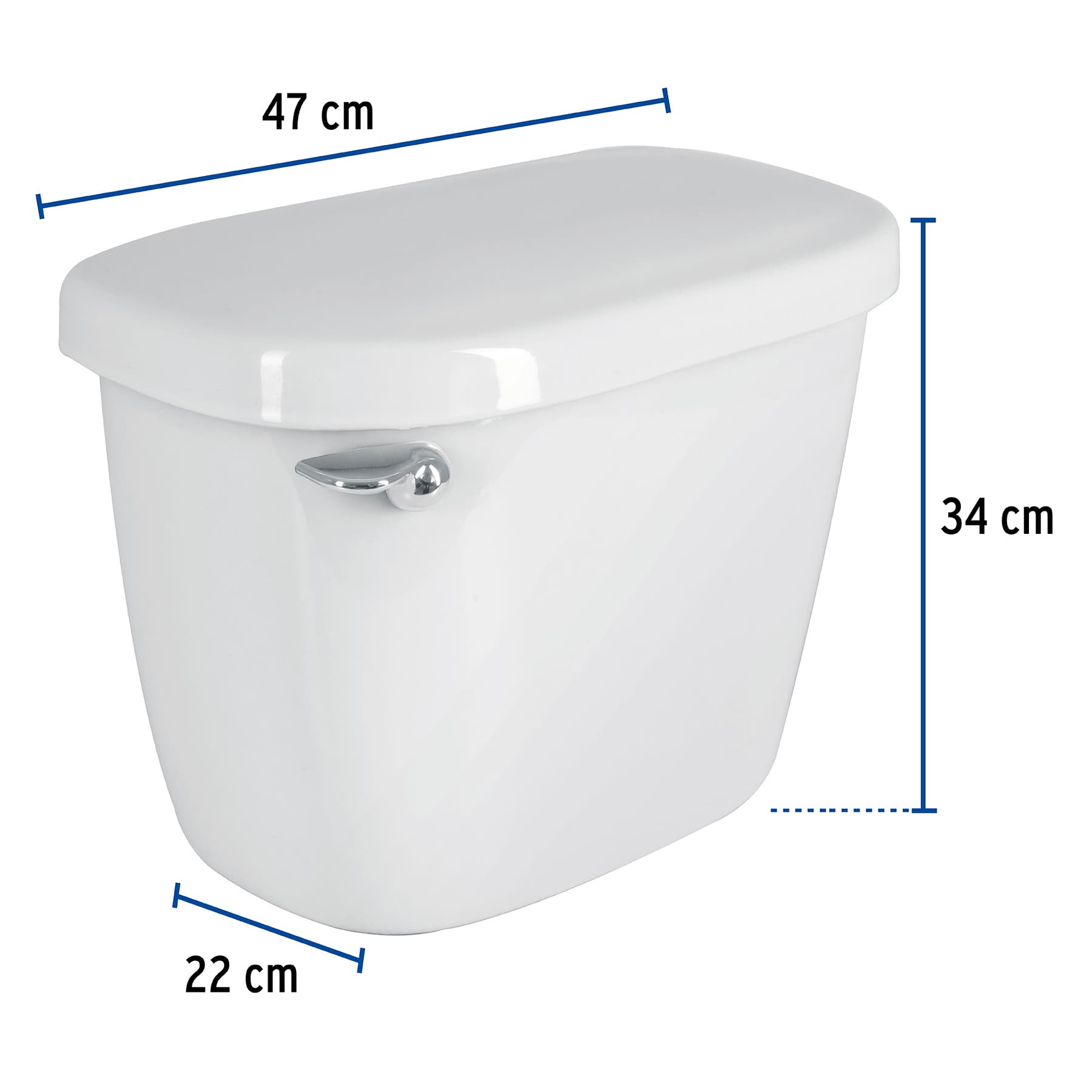 Tanque Bajo para WC Ceramico con Accesorios Blanco Foset