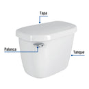 Tanque Bajo para WC Ceramico con Accesorios Blanco Foset