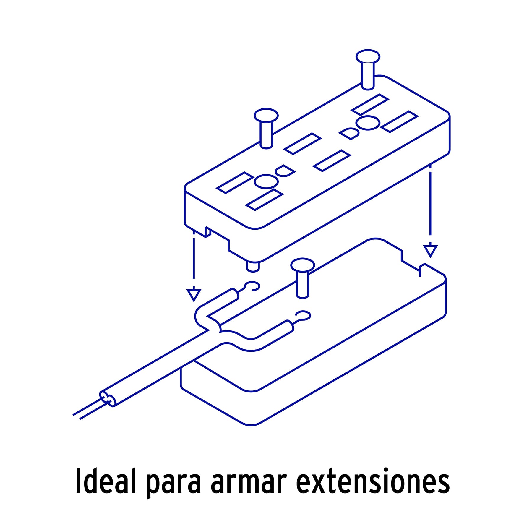 Multicontacto Triple 2P + T para Extension Volteck