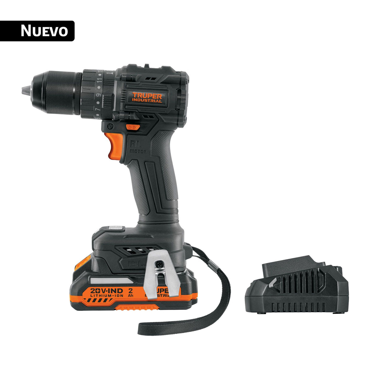 Rotomartillo Inalambrico 20 Volts 1/2"  70Nm 1 Bateria 2Ah TRUPER INDUSTRIAL