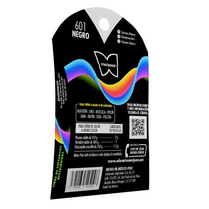 Colorante para Ropa Cristales Mariposa Negro 601