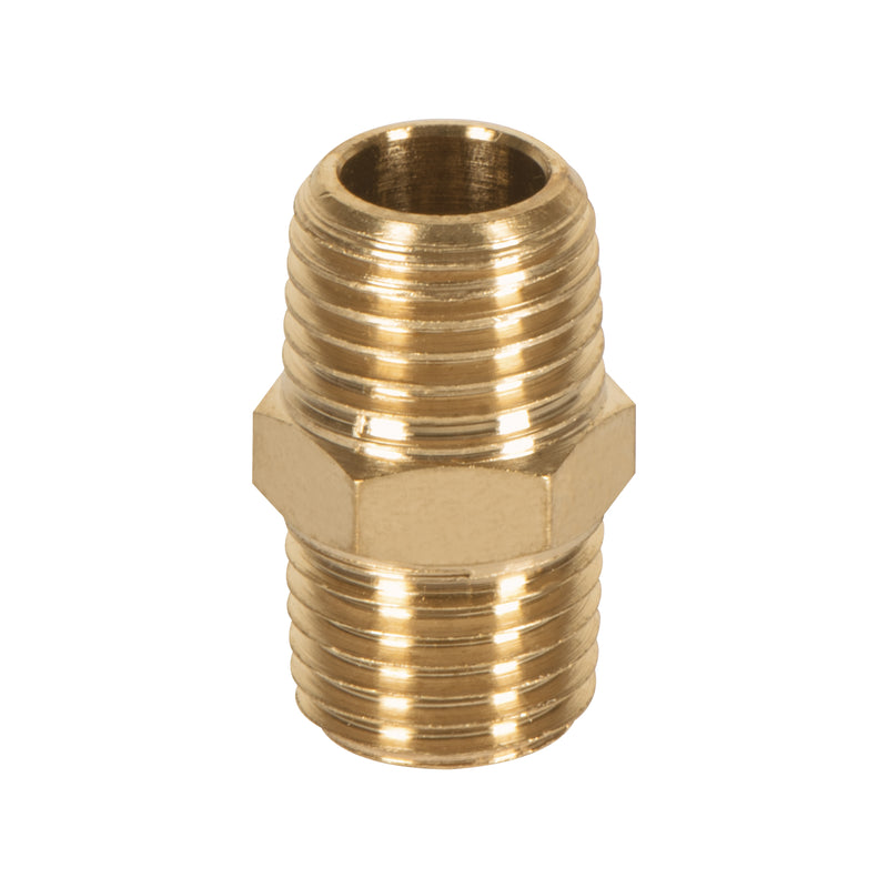 Niple de Laton 1/4" Cuerda NPT Truper