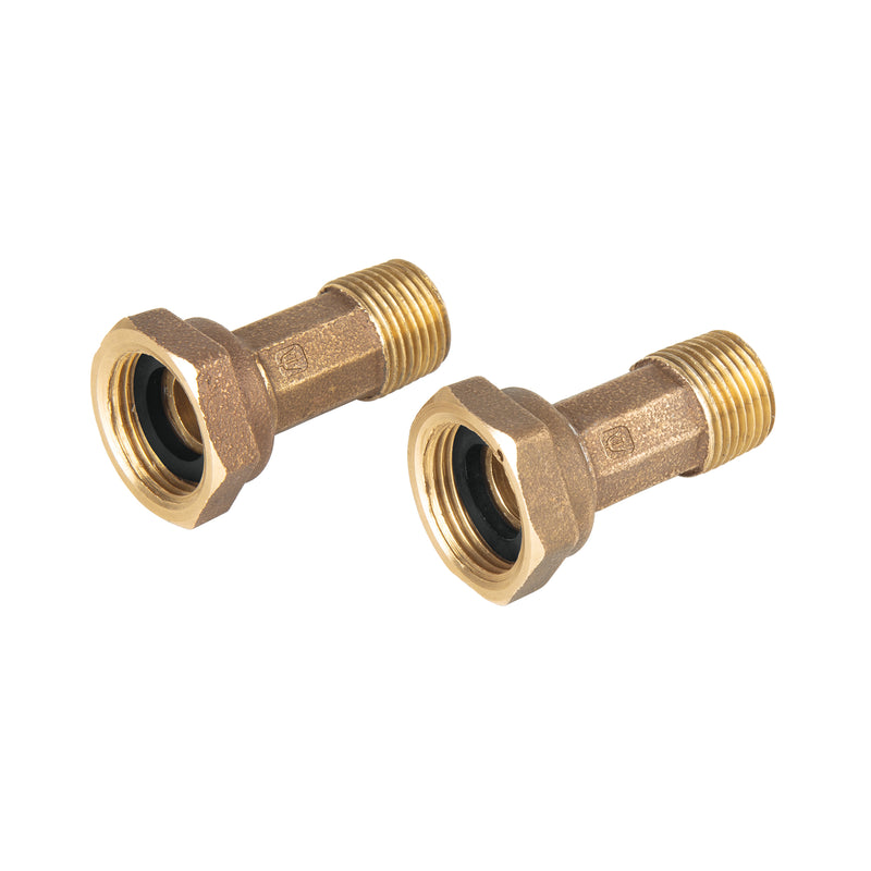 Niples con Tuercas 1/2" x 3/4" para Medidor de Agua Foset