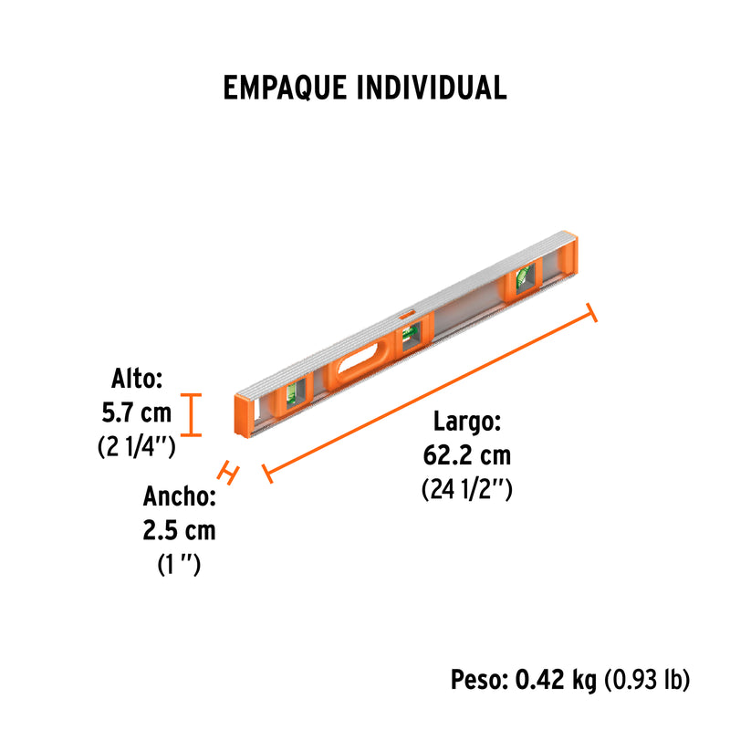 Nivel de Aluminio Profesional Truper 24"
