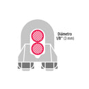 Nudos (Perros) para Cable Fiero 1/8" (3 mm) Bolsa 100 Piezas