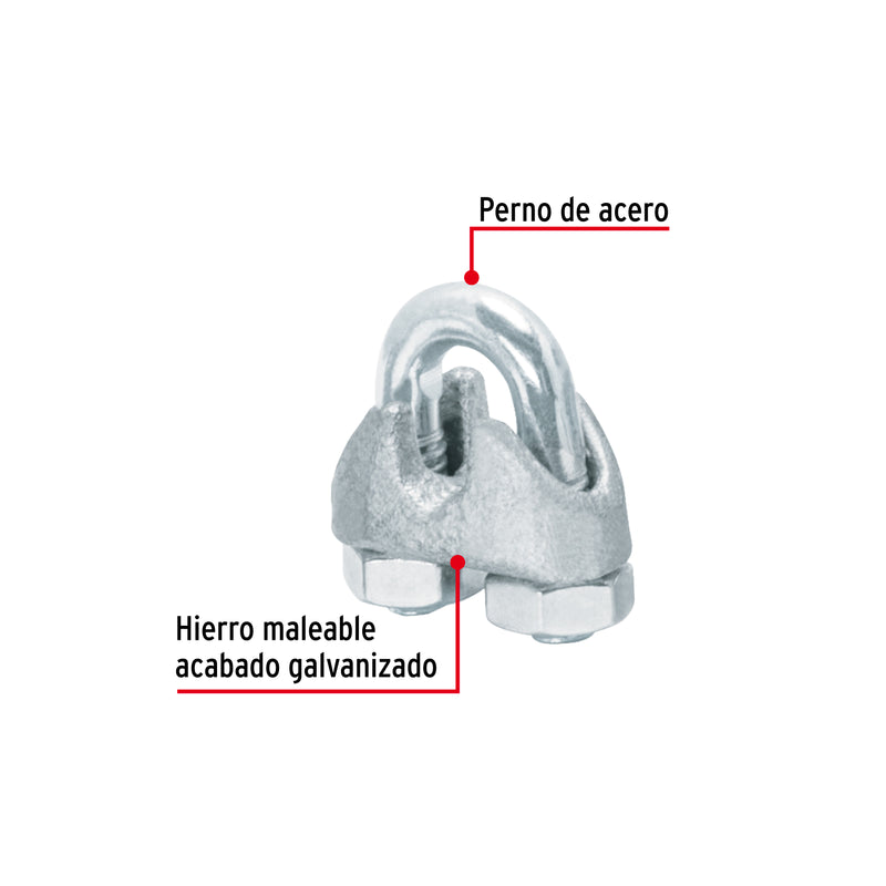 Nudos (Perros) para Cable Fiero 3/16" (5 mm) Bolsa 50 Piezas
