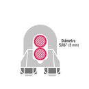 Nudos (Perros) para Cable Fiero 5/16" (8 mm) por Pieza