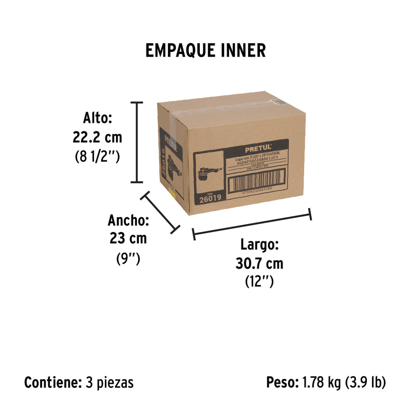 Lupa Optovisor de 3 Leds Pretul