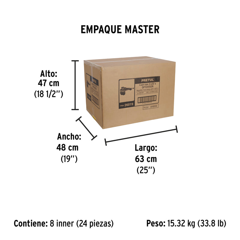 Lupa Optovisor de 3 Leds Pretul