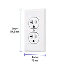 Placa Armada Contacto Duplex 2P + T Linea Standard 20 A Blanco Volteck